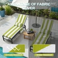 thumbnail image 6 of Pellebant Outdoor Chaise Lounge Cushion with Pillow and Side Pocket Waterproof Lounge Chair Cushion 72" x 22"(1-Pack, Green & White Stripes), 6 of 9