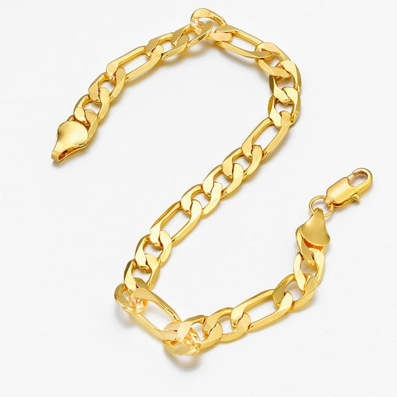 ELAYARD Mens Trendy Bracelet Golden Round 1Set