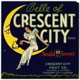 thumbnail image 2 of Anonymous 15x15 Gold Ornate Wood Frame and Double Matted Museum Art Print Titled - Belle of Crescent City Brand Fruit Label (1930-1950), 2 of 4