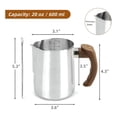 thumbnail image 3 of Milk Frothing Pitcher 20 OZ (600ML),Espresso Steaming Pitchers with Anti-Scald Handle, Milk Frother Cup Stainless Steel, 3 of 8