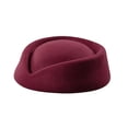 thumbnail image 2 of QURATI Fascinators Pillbox Hats for Women Round Hat Base Church Fedora Hat Ladies Floral Derby Fascinator Wedding Tea Party Beret Cap Wine One Size, 2 of 3