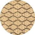 thumbnail image 1 of Ahgly Company Indoor Round Trellis Brown Modern Area Rugs, 6' Round, 1 of 4
