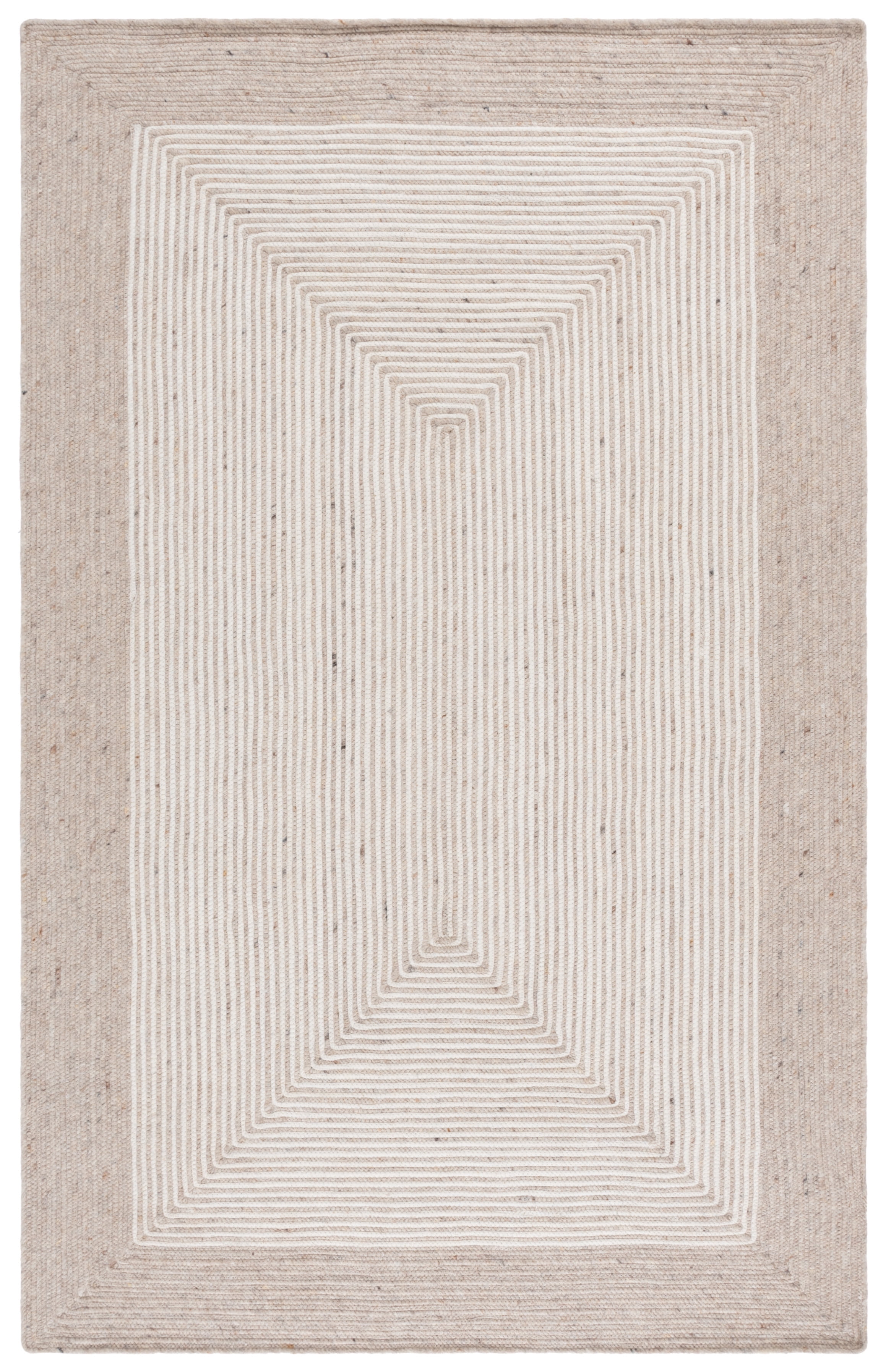SAFAVIEH Braided Lars Geometric Reversible Area Rug, Beige/Ivory, 4' x 6'