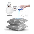 thumbnail image 6 of Outdoor Pillows Waterproof, Gery Starfish Coastal Throw Pillows with Inserts Included, Summer Beach Nautical Sea Ocean Indoor Outdoor Decorative Lumbar Pillow for Bed/Couch/Patio 18"x18", 1Pcs, 6 of 8