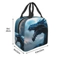 thumbnail image 3 of Easygdp Blue Thunder Storm Dragon Bolsa Térmica Premium - Tela Oxford Impermeable, Gran Capacidad, Bolsillo Frontal, Unisex para Trabajo, Escuela, Actividades al Aire Libre y Picnics, 3 of 8