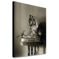 thumbnail image 1 of Canvas Print: Front View Of The Muse Of Aviation Trophy As Displayed On A Table, 1 of 3