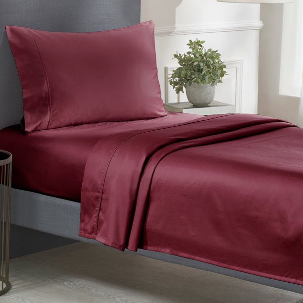 California Design Den 100 Cotton Twin Sheets Set, 400 Thread Count