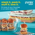 thumbnail image 5 of Pyrex Deep 9" x 13" Bakeware Dish with Sage Lid, 5 of 6