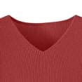 thumbnail image 5 of Vynhevius Women's V Neck Sweater Long Sleeve Ribbed Solid Slim Fit Stretchy Casual Layer Knit Tops, 5 of 5