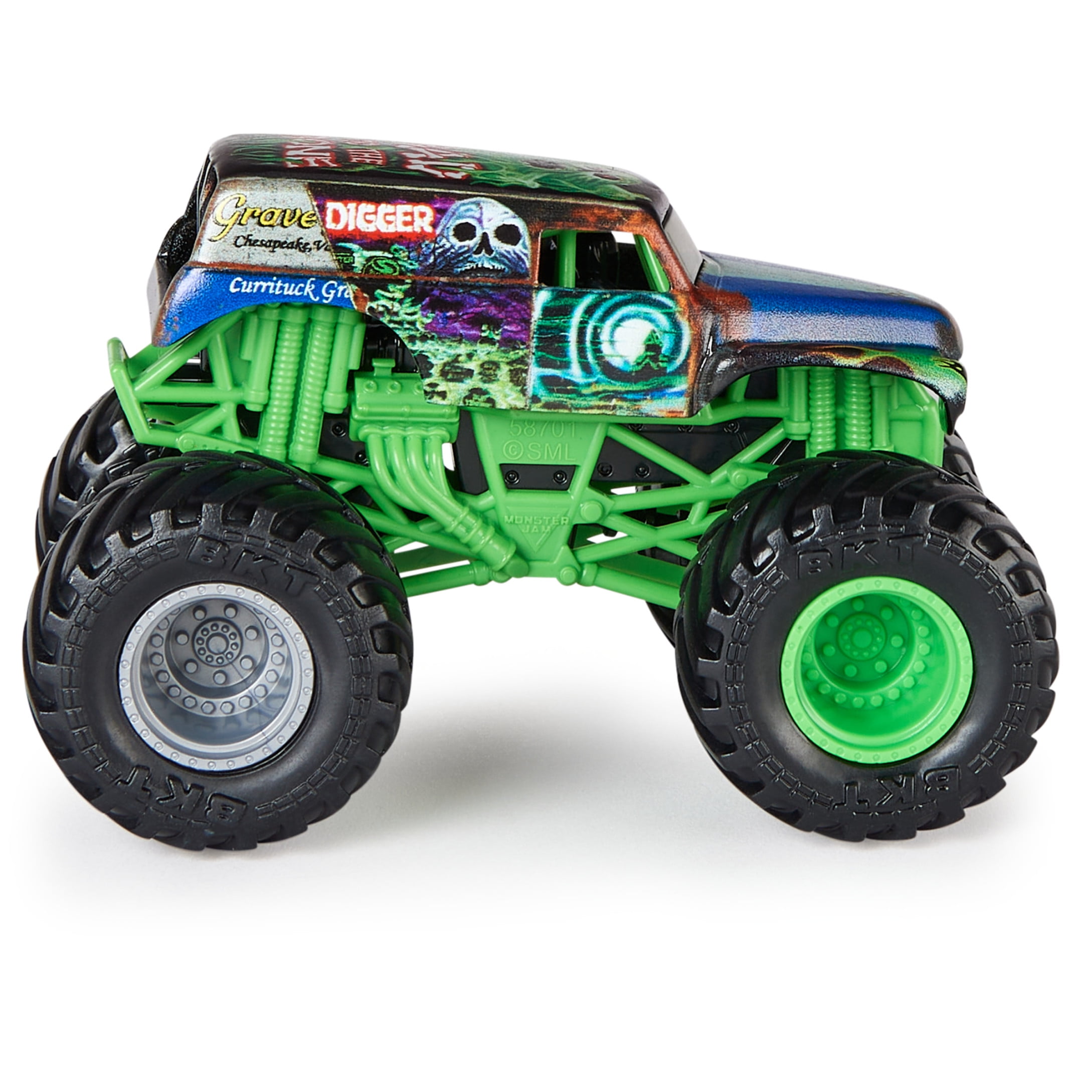 Monster Jam Grave Digger Vs. El Toro Loco - 1:64 Scale Monster Trucks, Girl and Boy Toys