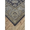 thumbnail image 4 of 8' X 11' Blue Gray And Taupe Wool Floral Tufted Handmade Stain Resistant Area Rug, 4 of 5