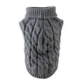 thumbnail image 4 of qucoqpe Small Dog Sweaters with Leash Hole Gingham Patchwork Doggie Sweater Knitwear Pullover Warm Pet Sweater for Fall Winter Cold Weather, 4 of 9