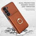 thumbnail image 4 of ELEHOLD Case for Samsung Galaxy S23 Plus,Business PU Leather Stand Case with Card Holder & Ring Holder,Brown, 4 of 7