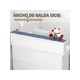 thumbnail image 4 of Escritorio de Recepción Moderno Blanco Mostrador Pequeño con Cajón para Oficina y Sala de Espera Perfecto para Recepcionistas y Pagos 120 * 102 * 45cm, 4 of 4