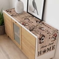 thumbnail image 4 of Sweet Home Table Runner 108 Inches Long Farmhouse Dress Scarves, Western Stars Bird Houses Brown Wooden Grain Dining Tablerunner for Coffee Table/Kitchen Island/Party Décor, 13" x 108", 4 of 8