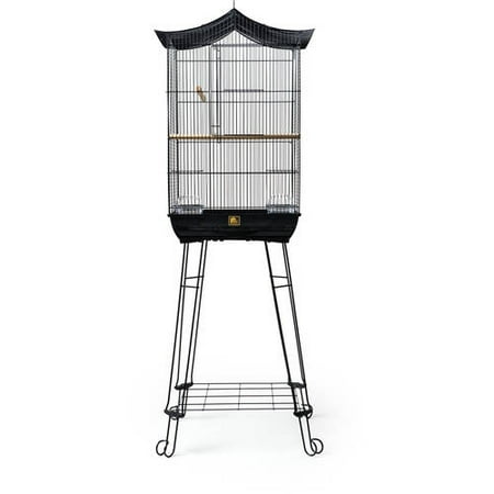 Prevue Pet Products Penthouse Suites Crown Roof Cage with Stand, Black, 262