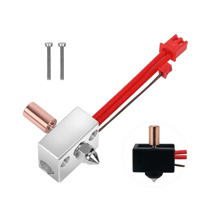 

Extruder Heater Block Upgrade Kit - 300℃ High Temperature Pro Bimetal Copper Titanium Heatbreak Plated Copper Nozzle