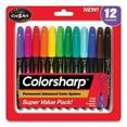thumbnail image 2 of Colorsharp Permanent Markers, Fine Bullet Tip, Assorted Colors, 12/set | Bundle of 5 Sets, 2 of 2