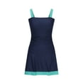 thumbnail image 5 of UPPADA Swimdress for Women Tankini Set Square Neck Two Piece Swimsuit High Waisted Tummy Control Modest Swim Dress 2 Piece Swimsuits with Bottom Beachwear Blue,4xl, 5 of 7
