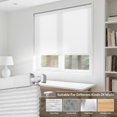 thumbnail image 4 of Boolegon No Drill Blinds for Windows Half Blackout Cellular Shades Cordless No Tools Honeycomb Pull Down Easy Install Cellular Blinds for Door, Home, Light Gray, 22.5" W x 82" H, 4 of 9