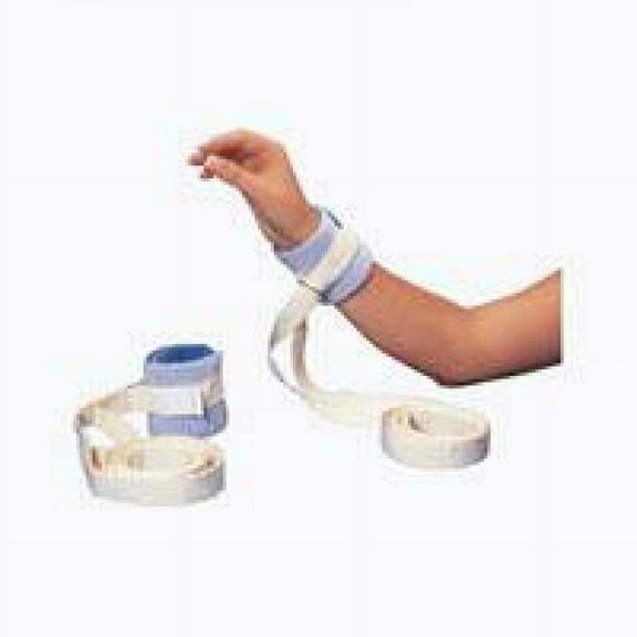 Posey Ankle / Wrist Restraint, One Size Fits Most, Hook and Loop Closure, Slide Buckle, 2-Strap, Light Blue, 2 Count