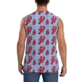 thumbnail image 4 of Balery Cartoon Lobsters 2 Camisetas sin mangas para hombre, absorbe la humedad y protege contra el mal olor.-Small, 4 of 7