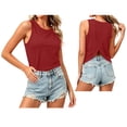 thumbnail image 2 of Sleeveless Tops for Women, Open Back Criss Cross Fashion Tank Tops, Trendy Workout Casual Outdoor Undershirts, 2 of 6
