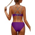 thumbnail image 2 of Charmo Womens Triangle Bikini Set 2 Piece Swimsuit Strappy Bathing Suits, 2 of 8