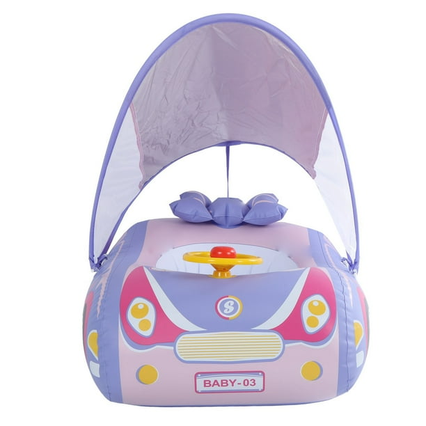 Anillo De Natación Flotante, Flotador Inflable Para Piscina Para Bebés, Divertido, Cómodo Y Colorido Con Bocina En El Volante Para El Hogar, Piscina, Playa Para Niños Pequeños