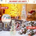 thumbnail image 6 of Costway 4 ft Iridescent Christmas Snowman with 100 White LED Lights Ground Stakes Zip Ties, 6 of 10