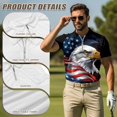 thumbnail image 5 of Aplkyhs American Flag Eagle Couple Golf Shirts Moisture Wicking Mens Hawaiian Shirt for Golf Tennis Hiking Running Gym Cooling Shirts for Men Soft and Comfortable, 5 of 6