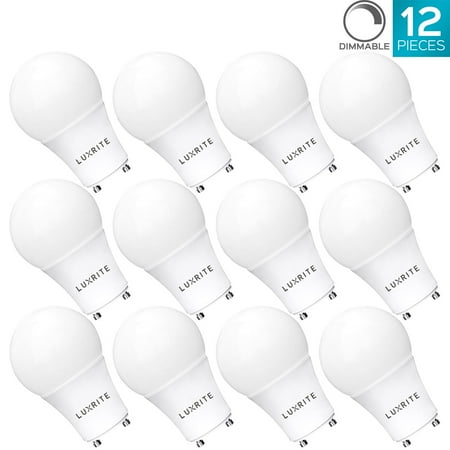 12 Pack Gu24 Led A19 Light Bulb Luxrite 60w Equivalent 5000k 12 Pack Gu24 Led A19 Light Bulb Luxrite 60w Equivalent 5000k Daylight