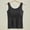 Black, variant on Women's Wide-Strap Ice Silk Vest Built - In Bra Tank Top Spring-Summer Slimming Camisole