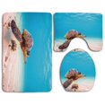 thumbnail image 1 of ABPHQTO Tortuga Cruceros de tortugas marinas en Hawái en aguas cálidas Océano Pacífico Canela Juego de alfombras de baño de 3 piezas Alfombra de baño Alfombra de contorno y tapa de inodoro ABPHQTO Cont-CHAPPLE-10890, 1 of 2