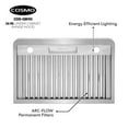 thumbnail image 6 of Cosmo 36 in. Ducted Under Cabinet Range Hood in Stainless Steel with Push Button Controls, Permanent Filters, LED Lights, 6 of 20