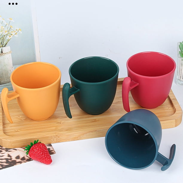 Vasos Para Cepillos De Dientes 2 Piezas, Tazas De Plástico Irrompibles 300ml, Ideales Para Baño - Color Blanco