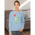 thumbnail image 2 of Pooh Bear W Balloons Sweatshirt Women -Smartprints Designs, Female XX-Large, 2 of 4