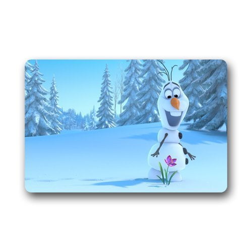 QIFEIHA Nice Design Frozen Olaf Doormat Outdoor Indoor Floor Mats Non-Slip Bathroom Mats Rug Size 23.6x15.7 Inch