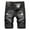 Black, variant on Odeerbi Jean Shorts for Men Ripped Denim Shorts Personality Camouflage Stitching Shorts Black