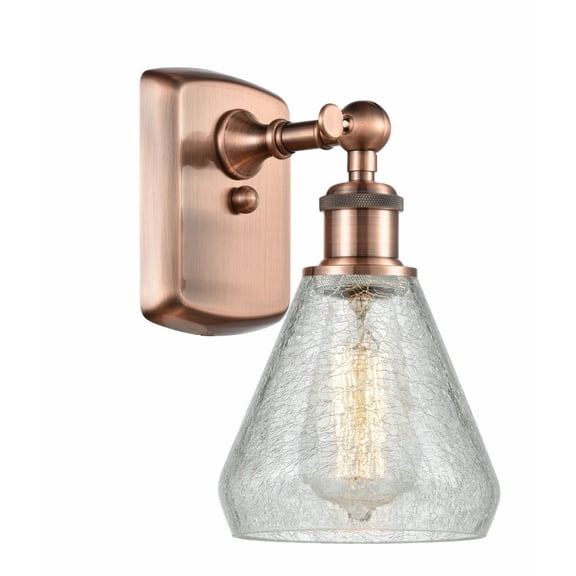 516-1W-AC-G275-LED-Innovations Lighting-Conesus-3.5W 1 LED Wall Sconce in Industrial Style-6 Inches Wide by 12 Inches High Antique Copper Finish