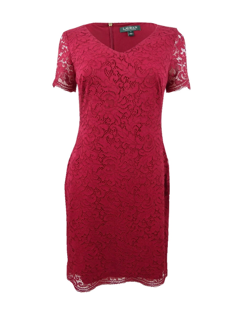 ralph lauren scalloped lace dress