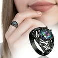 thumbnail image 2 of FORYULIK Colorful Stone Ring Finger Jewelry Birthday Proposal Bridal Engagement Party Ring, 2 of 4