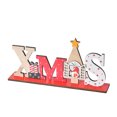 thumbnail image 1 of Bewildely Letrero de decoración de madera de Navidad con soporte sin rostro anciano letras inglesas decoración de Navidad impresión colorida Kits de decoración para fiestas NAVIDAD, 1 of 6