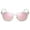 Clear | Pink Mirror, variant on Square Polarized Mirrored Sunglasses for Women Colorful 80's Anti-Glare TR90 Frame UV Protection Sun Glasses