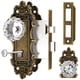 thumbnail image 1 of Pomo de puerta CEYMIO con cerradura de embutir de bronce envejecido y cristal, 1 of 7