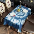 thumbnail image 2 of Blue Tie Dye Mandala Pattern Rectangle Tablecloth 60"x120",Waterproof Polyester Rectangle Table Cloth, Wipeable Spillproof Polyester Tablecloth for Dining, Camping, Indoor and Outdoor, 2 of 6