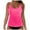 Pink, variant on Jdkau Underwire Tankini Womens Tankini Tops Slim Fit Swimwear UPF 50+ Ruch Tummy Control Swimsuits No Bottom（Mint Green,L）