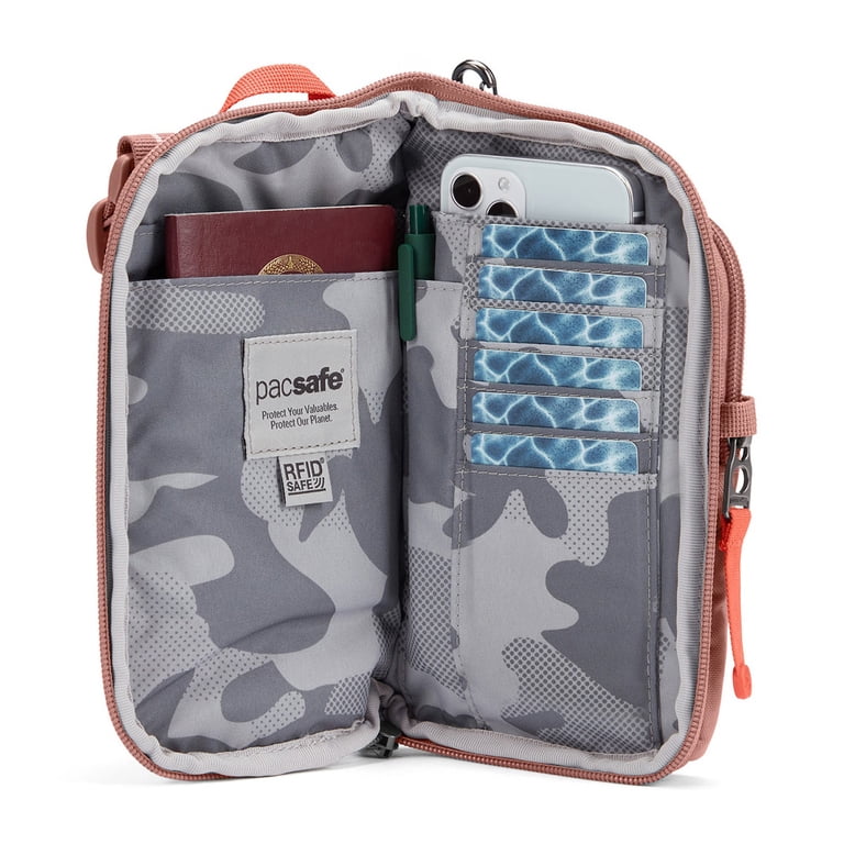 Pacsafe GO Anti-Theft Crossbody Pouch - RFID Blocking, Mint Green Travel Bag