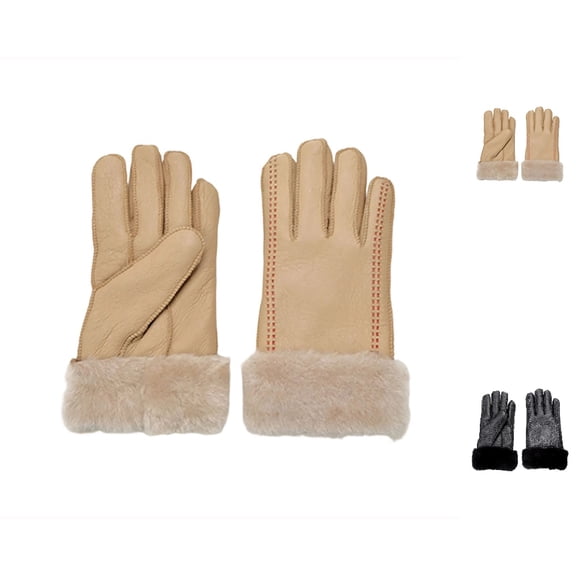 Bmisegm Motorcycle Gloves for Women Winter Coated Warmth Cycling Insulated Thick Padded Riding Mittens Khaki