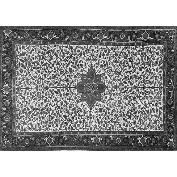 Ahgly Company Indoor Rectangle Persian Gray Traditional Area Rugs, 8' x 12'